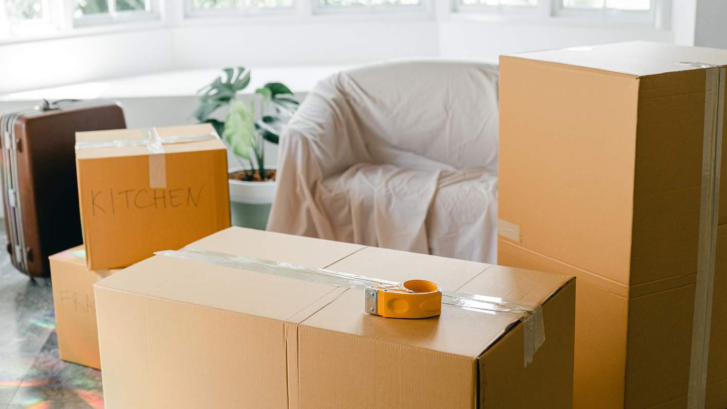 A couple of boxes that are sitting on the floor